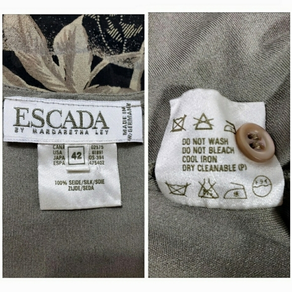 Escada Vintage Silk Bodysuit Medium 42 (B) - Picture 7 of 8